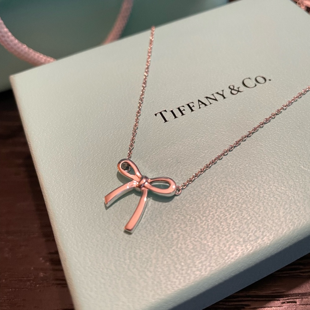 Authentic Tiffany & Co. Bow Necklace
